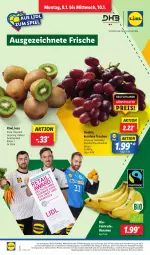 Gazetka promocyjna Lidl - Aktionsprospekt - Gazetka - ważna od 13.01 do 13.01.2024 - strona 2 - produkty: Abtei, angebot, banane, bananen, bio, discount, eis, frucht, kiwi, magazin, obst, pril, reis, Ti, trauben, und gemüse