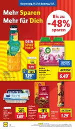 Gazetka promocyjna Lidl - Aktionsprospekt - Gazetka - ważna od 13.01 do 13.01.2024 - strona 52 - produkty: Air Wick, alkohol, angebot, coupon, Duftspray, eis, elle, granini, Loose, ndk, quäse, Rauch, reis, rwe, Schal, Schale, schoko, schokolade, Skyr, teller, Ti, tisch, toblerone, WICK