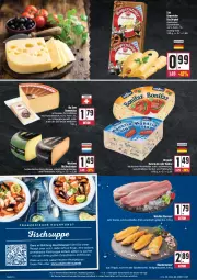 Gazetka promocyjna Edeka - Angebote der Woche - Gazetka - ważna od 30.09 do 30.09.2023 - strona 14 - produkty: bavaria blu, bergader, deka, deutscher schnittkäse, deutscher weichkäse, eis, filet, fisch, Fischsuppe, fischtheke, gin, holländischer schnittkäse, Käse, mac, milch, nuss, Old Amsterdam, reis, rezept, rezepte, Ria, schnittkäse, schweizer schnittkäse, Sennenkäse, suppe, Ti, Tilapia, tisch, uhr, weichkäse, Wels, zott, ZTE