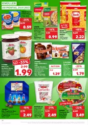 Gazetka promocyjna Kaufland - Gazetka - ważna od 26.01 do 26.01.2022 - strona 38 - produkty: alkohol, angebot, aufstrich, beutel, brot, brotaufstrich, Cashew, creme, Dickmann's, eier, eiernudeln, eis, frucht, fruchtgummi, fruchtgummis, haribo, haselnuss, knorr, knorr pasta, kokos, konfitüre, konfitüre extra, mandel, mandeln, milch, natur, nudel, nudeln, nuss, pasta, pralinen, raffaello, Ria, rum, schoko, schokolade, storck, suppe, tasse, Ti, veggie, walnuss, walnusskerne, ZTE