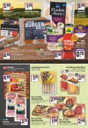 Gazetka promocyjna Edeka - Angebote der Woche - Gazetka - ważna od 23.04 do 23.04.2022 - strona 11 - produkty: Bodenplatte, bratwurst, brot, burger, burger buns, flasche, grill, Kühne, latte, mac, salsiccia, sesam, steak, Ti, wurst