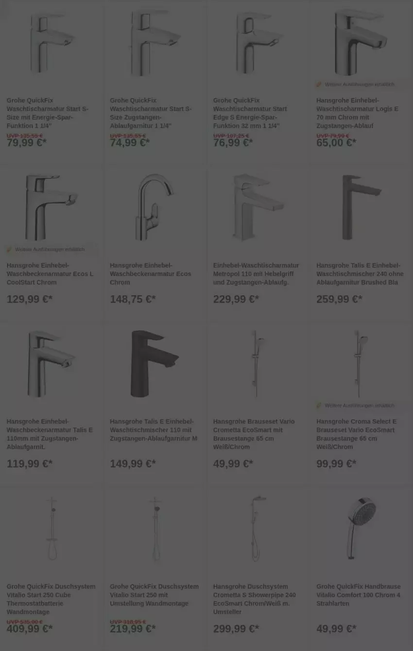 Aktueller Prospekt Obi - Prospekte - von 06.05 bis 14.05.2025 - strona 2 - produkty: armatur, batterie, brause, elle, garnitur, grohe, handbrause, hansgrohe, LG, Metro, Mett, tee, teller, thermostat, Ti, tisch, vita, waschbecken, waschtisch, waschtischarmatur