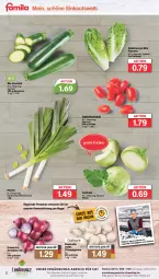 Gazetka promocyjna Famila - Prospekte - Gazetka - ważna od 24.02 do 24.02.2024 - strona 2 - produkty: beutel, bio, champignon, champignons, datteltomaten, kohlrabi, lebensmittel, regal, salat, salatherzen, Schal, Schale, telefon, Ti, tomate, tomaten, zucchini, zwiebel, zwiebeln