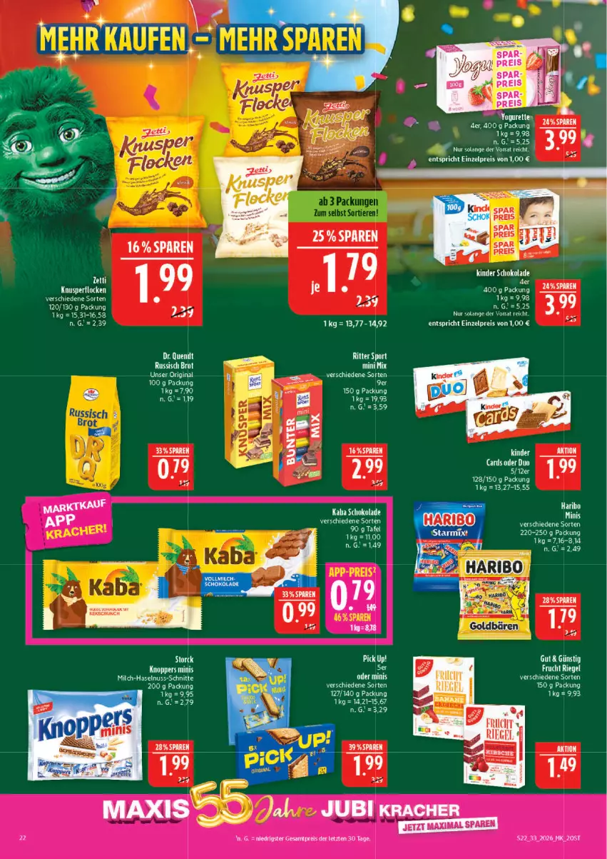 Aktueller Prospekt Marktkauf - Prospekt - von 09.08 bis 15.08.2026 - strona 22 - produkty: bio, brot, eier, eis, ente, haselnuss, knoppers, LG, milch, nuss, reis, riegel, russisch brot, tee, Ti, Tiere, Yo, yogurette, ZTE