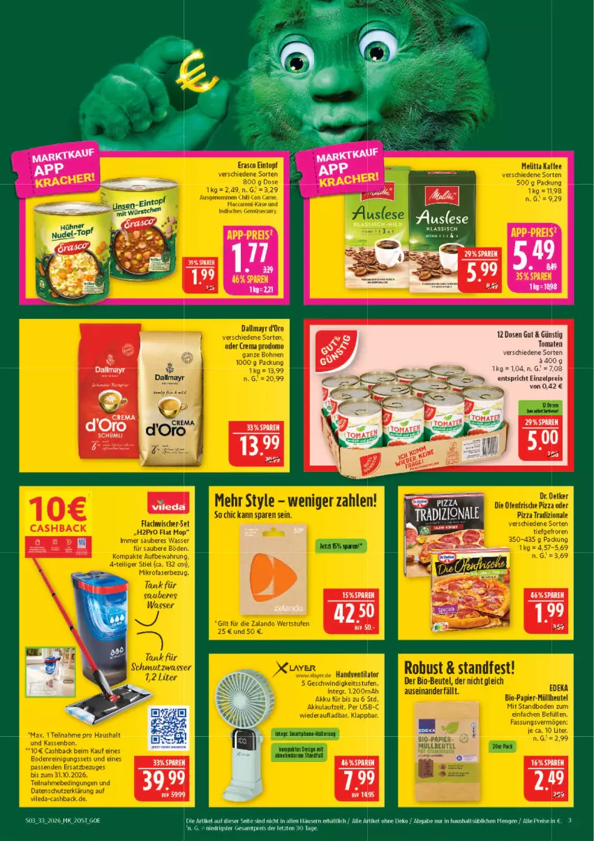 Aktueller Prospekt Marktkauf - Prospekt - von 09.08 bis 15.08.2026 - strona 3 - produkty: beutel, bio, eis, müllbeutel, pizza, reis, Ti, tomate, tomaten, ZTE
