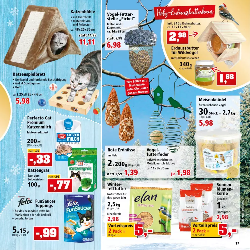 Aktueller Prospekt Thomas Philipps - Prospektwerbung - von 13.12 bis 18.12.2021 - strona 17 - produkty: blume, blumen, butter, eis, elle, erdnuss, Erdnussbutter, felix, Holz, Knödel, Meisenknödel, natur, nuss, obst, reis, Ria, sauce, Ti, vorteilspreis, Wild