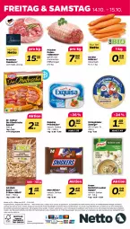 Gazetka promocyjna Netto - Woche 41 - Gazetka - ważna od 15.10 do 15.10.2022 - strona 16 - produkty: alle artikel ohne dekoration, angebot, bio, braten, dekoration, die ofenfrische, Dr. Oetker, eis, elle, exquisa, exquisa frischkäse, frischkäse, Käse, knorr, korn, mars, möhren, müsli, Ofen, Pfifferlinge, pute, Putenrollbraten, reis, rollbraten, salami, suppe, Ti