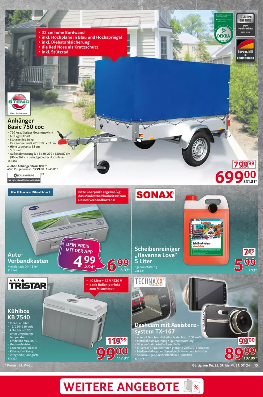 Aktueller Prospekt Selgros - Non Food - von 25.07 bis 31.07.2024 - strona 15 - produkty: angebot, angebote, Anhänger, Bau, deka, HP, kühlbox, ndk, riegel, tee, Ti, Verbandkasten