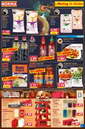 Gazetka promocyjna Norma - Norma - Gazetka - ważna od 31.10 do 31.10.2022 - strona 9 - produkty: ananas, auer, beutel, braun, champagne, champagner, chili, chips, cracker, eis, ente, erdnüsse, flasche, gin, kerze, korn, Kristallsalz, Langkornreis, natur, reis, Rubin, salz, sauce, snack, snacks, soja, sojasauce, Spezi, Sriracha, Ti, tisch, wasa
