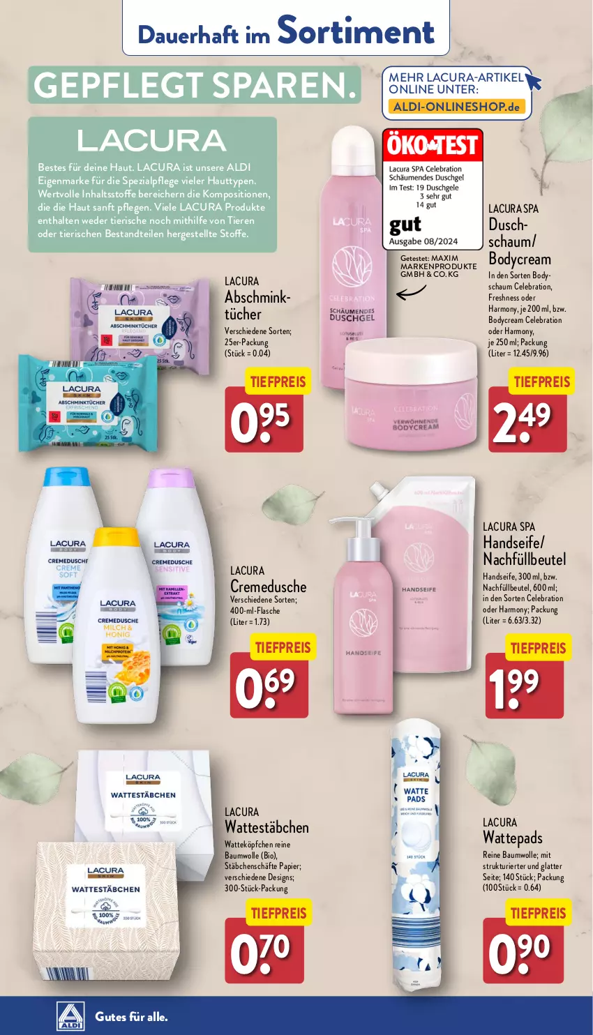 Aktueller Prospekt Aldi Nord - Von Montag - von 16.09 bis 21.09.2024 - strona 36 - produkty: aldi, auer, Bau, baumwolle, beutel, bio, body, creme, cremedusche, dusche, eis, flasche, Handseife, latte, papier, reine baumwolle, reis, Seife, Spezi, Ti, tiefpreis, Tiere, tücher, wattepads, Wattestäbchen, wolle