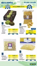 Gazetka promocyjna Metro - Wochen-Angebote Gastro - Gazetka - ważna od 29.11 do 29.11.2025 - strona 10 - produkty: angebot, bag-in-box, beutel, bio, butter, butterkäse, edamer, eimer, eis, frischli, gin, gouda, kartoffel, kartoffeln, Käse, knoblauch, küche, Küchen, leine, Maasdam, maasdamer, mac, milch, milram, obst, pommes, Pommes Frites, pudding, reis, sac, sahne, salat, schlagsahne, speisekartoffeln, Ti, tiefpreis