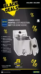 Gazetka promocyjna Metro - Wochen-Angebote Gastro - Gazetka - ważna od 29.11 do 29.11.2025 - strona 2 - produkty: auer, coupon, edelstahl, eis, entrecôte, fleisch, fritteuse, Frittierkorb, Frittieröl, Kalbsleber, korb, küche, Metro, pommes, Pommes Frites, rind, rinder, Rindersteak, Schal, Schale, schwein, schweine, schweinenacken, steak, steakhüfte, Ti, wein, weine