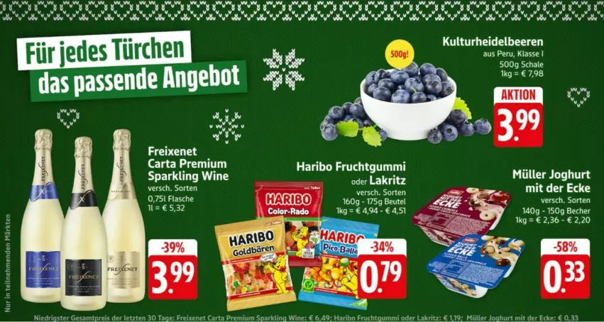 Aktueller Prospekt Edeka - Prospekte - von 25.11 bis 04.12.2024 - strona 1 - produkty: eis, freixenet, frucht, haribo, Lakritz, Müller, oder lakritz, reis, Schal, Schale, Ti, Vase, ZTE