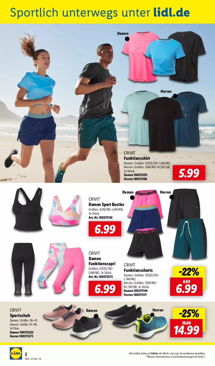 Aktueller Prospekt Lidl - Aktuelle Onlineshop-Highlights - von 01.07 bis 31.07.2024 - strona 8 - produkty: Cap, crivit, funktionsshirt, ndk, rwe, shirt, shorts, Sport, Stier, Ti