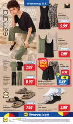 Gazetka promocyjna Lidl - Aktionsprospekt - Gazetka - ważna od 22.06 do 22.06.2024 - strona 38 - produkty: angebot, Bau, baumwolle, bett, decksohle, dell, eis, elle, esmara, hose, kleid, leine, Mode, ndk, pantolette, pantoletten, reis, Ria, Schal, Schale, shirt, shorts, socken, Tasche, taschen, Ti, wolle, Yo, ZTE