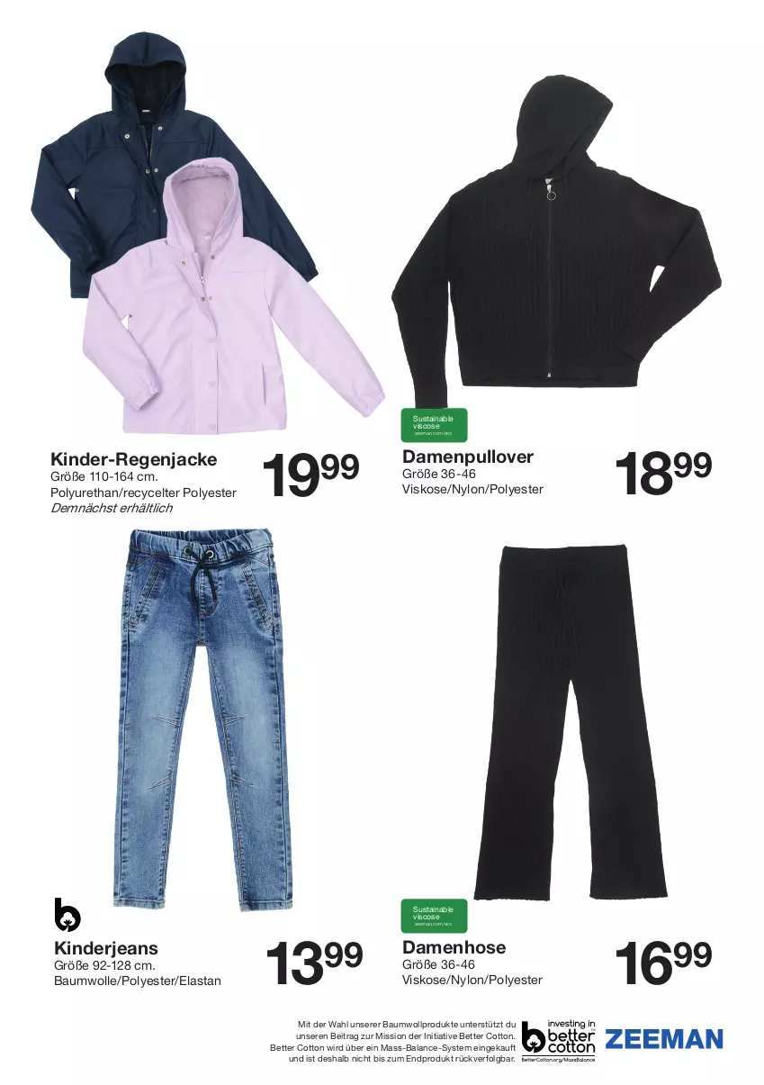 Aktueller Prospekt Zeeman - Prospekte - von 03.08 bis 09.08.2024 - strona 3 - produkty: Bau, baumwolle, bett, hose, Jacke, jeans, Kinder, LG, Pullover, Ti, wolle