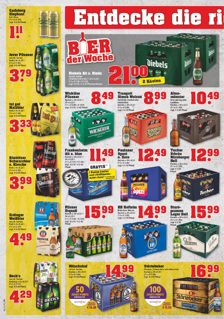 Aktueller Prospekt Trinkgut - von 13.06 bis 18.06.2022 - strona 4 - produkty: alkohol, Berger, bier, deutschland card, eis, erdinger, grill, Hefe, jever, jever pilsener, köstritzer, malz, mönchshof, nürnberger, Paula, paulaner, pils, pilsener, pilsner, sim, Spezi, störtebeker, Ti, tuc, Tucher, WICK