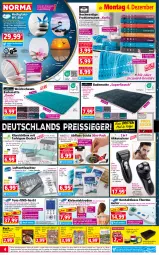 Gazetka promocyjna Norma - Norma - Gazetka - ważna od 11.12 do 11.12.2023 - strona 4 - produkty: akku, akkurasierer, apfel, aqua, Bad, badematte, batterie, batterien, Bau, baumwolle, Beba, Bebe, bree, buch, bürste, Cap, decke, Deckel, duschtuch, edelstahl, eis, Elektro, elle, ente, gästetuch, gefu, gin, handtuch, hochglanz, Holz, Klarsichtbox, korb, küche, landküche, LG, Luftentfeuchter, mac, ndk, orange, orchidee, passend für alle, pflaume, rasierer, Reinigung, reinigungsbürste, reis, reiss, Ria, rosen, SANTE, Seife, thermometer, Ti, tisch, topf, tuc, waschhandschuh, wc-sitz, wolle, zitrone, zitronen