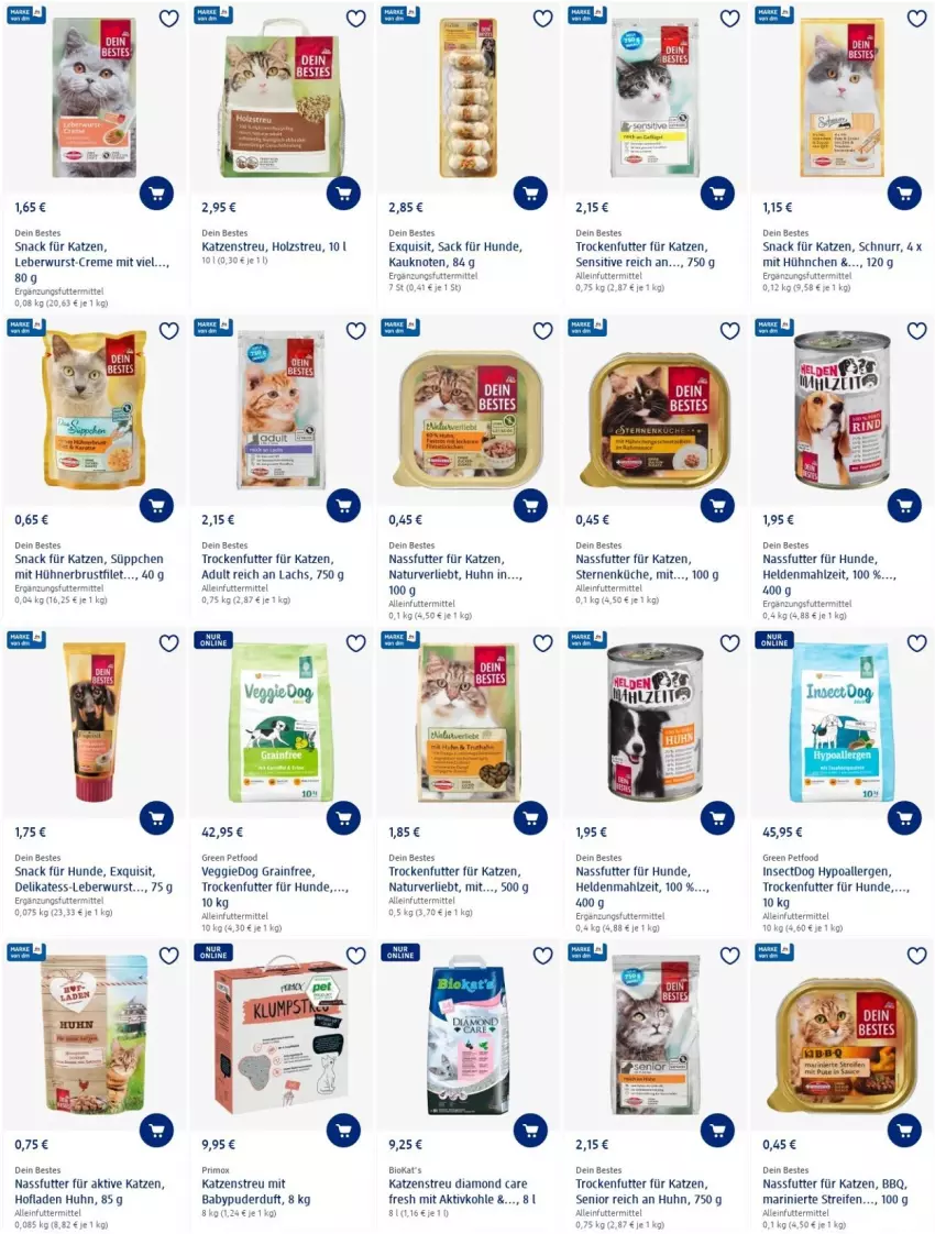 Aktueller Prospekt Dm Drogerie - Prospekte - von 26.05 bis 01.06.2022 - strona 10 - produkty: alleinfuttermittel, Babypuder, bio, brustfilet, creme, filet, Holz, hühner, Katzenstreu, küche, lachs, leberwurst, nassfutter, natur, reifen, sac, snack, Ti, trockenfutter, veggie, wurst