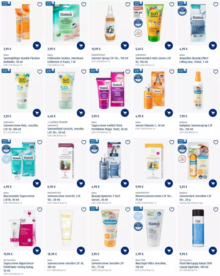 Aktueller Prospekt Dm Drogerie - Prospekte - von 26.05 bis 01.06.2022 - strona 3 - produkty: Babylove, cin, creme, dip, Effect, elle, hyaluron, Maske, milch, Persen, Ria, rum, Serum, socken, sonnencreme, sonnenmilch, sonnenspray, Spezi, tagescreme, Ti, vita, Vitamin C, waschgel