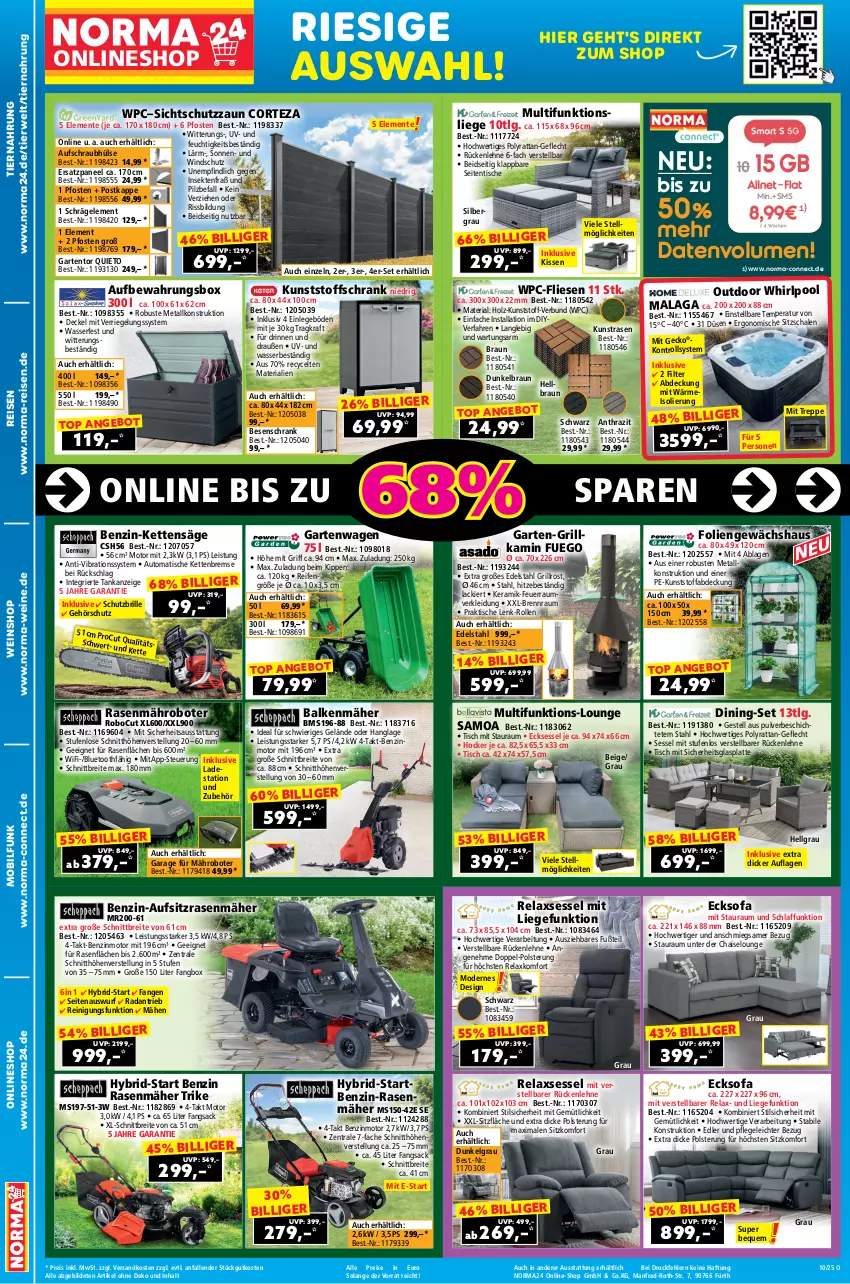 Aktueller Prospekt Norma - Norma - von 21.02 bis 09.03.2025 - strona 2 - produkty: angebot, aufbewahrungsbox, auto, braun, Brei, Brille, decke, Deckel, edelstahl, eis, ente, Garten, gefu, Gewächshaus, glasplatte, grill, grillrost, hocker, Holz, Kamin, Kette, kissen, kleid, Kleidung, kraft, kunstrasen, lack, latte, LG, Liege, mähroboter, Mode, Multifunktionsliege, ndk, paneel, pool, rasen, rasenmäher, reifen, Reinigung, reis, rel, relaxsessel, Ria, riegel, rückenlehne, rwe, sac, säge, Schal, Schale, Schrank, Schutzbrille, sekt, senf, sessel, Sofa, Ti, tiernahrung, tisch, wasser, wein, weine, weinshop, Whirlpool, Windschutz