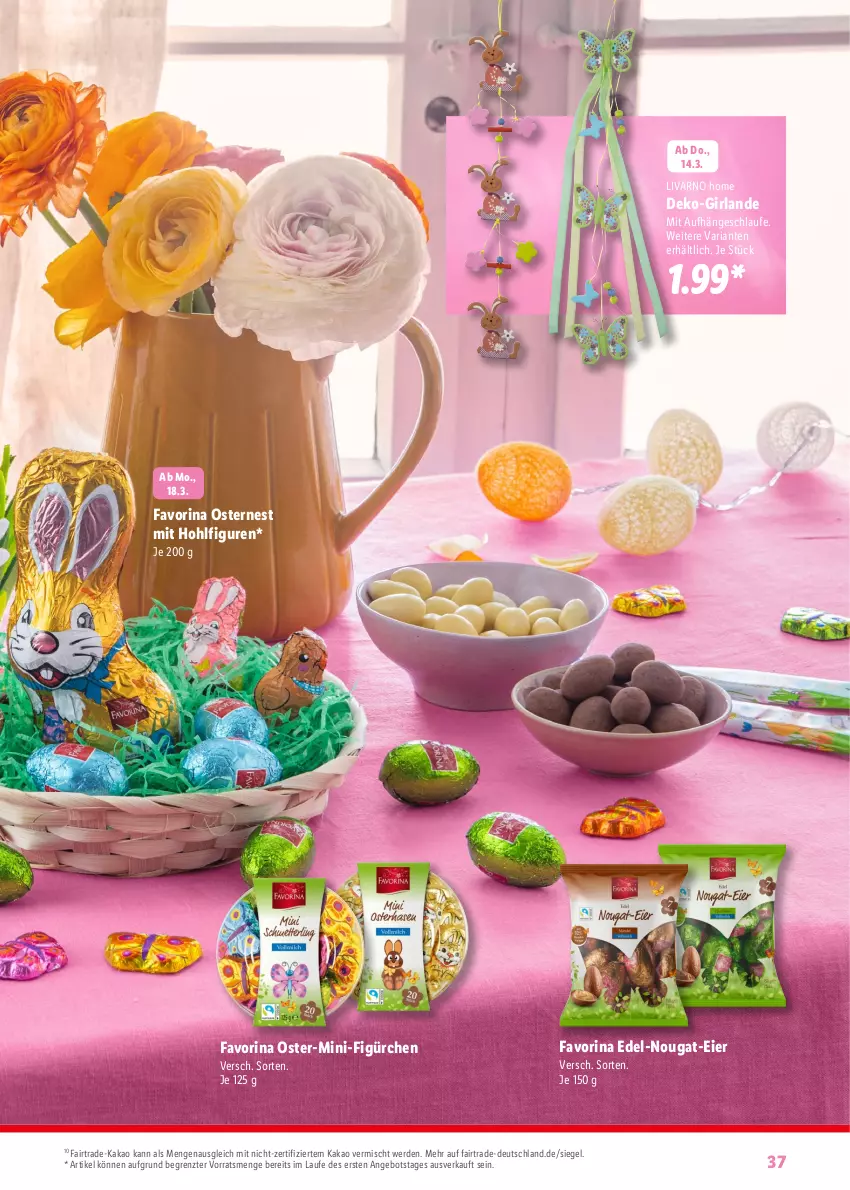 Aktueller Prospekt Lidl - Fantastische Ostermomente - von 11.03 bis 01.04.2024 - strona 37 - produkty: angebot, eier, erde, Girlande, kakao, Ria, Ti, ZTE