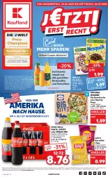 Gazetka promocyjna Kaufland - Gazetka - ważna od 06.07 do 06.07.2022 - strona 1 - produkty: cerealien, champion, chips, coca-cola, cola, coupon, coupons, eis, erde, fanta, gin, kartoffel, kartoffelchips, lay's, LG, Mezzo Mix, nestlé, original wagner, pizza, pril, Rauch, reis, säfte, smoothie, smoothies, sprite, Ti, wagner