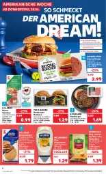 Gazetka promocyjna Kaufland - Gazetka - ważna od 06.07 do 06.07.2022 - strona 2 - produkty: angebot, bacon, Bau, braten, brötchen, burger, butter, butterkäse, cheddar, dell, eier, eis, elle, erbsen, fleisch, gouda, hamburger, Hellmann's, Käse, kerrygold, korn, mac, mayonnaise, mit gouda, purland, rind, schwein, sesam, soja, Speck, Ti, wein, Yo, ZTE