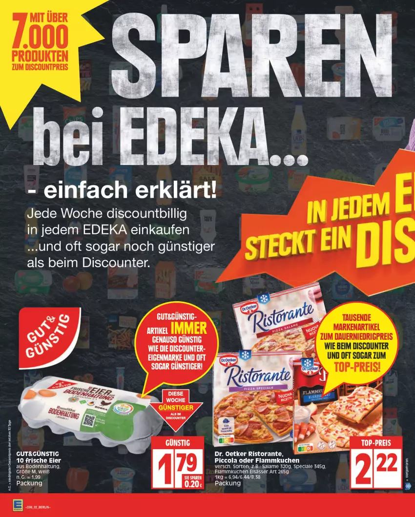 Aktueller Prospekt Edeka - Angebote der Woche - von 05.09 bis 10.09.2022 - strona 2 - produkty: cola, deka, discount, Dr. Oetker, eis, elsässer art, flammkuchen, kuchen, lamm, reis, ristorante, Ti, ZTE