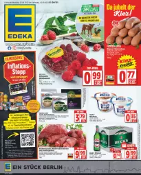 Gazetka promocyjna Edeka - Angebote der Woche - Gazetka - ważna od 10.09 do 10.09.2022 - strona 1 - produkty: ACC, angebot, Becher, beck's, beere, beeren, braten, classico, deka, deutschlandcard, eis, ente, flasche, gulasch, himbeer, himbeere, himbeeren, jacobs, jacobs krönung, jungbullen, kaffee, Kugel, latte, mac, milch, milchreis, Müller, oder rindergulasch, pils, pilsener, reis, rel, rind, rinder, rindergulasch, Rinderroulade, rinderrouladen, rouladen, Schal, Schale, schmorbraten, sim, tassimo, tee, Ti, ZTE