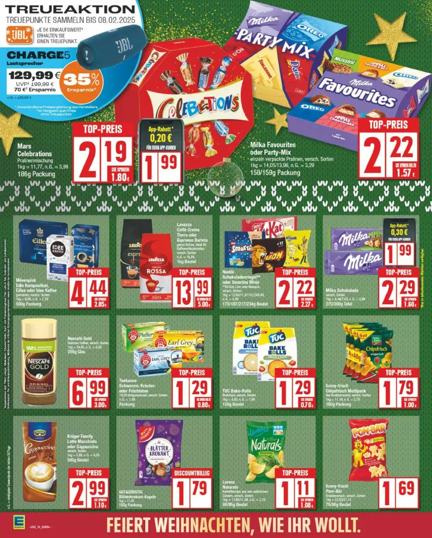 Aktueller Prospekt Edeka - Prospekte - von 23.12 bis 28.12.2024 - strona 10 - produkty: ACC, aeg, beutel, Cap, chia, cin, eier, eis, latte, latte macchiato, lautsprecher, mac, macchiato, mars, milka, pralinen, reis, Ti, top-preis