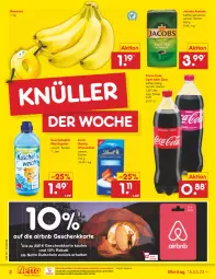 Gazetka promocyjna Netto Marken-Discount - Filial-Angebote - Gazetka - ważna od 20.05 do 20.05.2023 - strona 2 - produkty: banane, bananen, bestpreis, coca-cola, cola, eis, gutschein, jacobs, kaffee, Kuschelweich, lindt, ndk, reis, Ti, weichspüler