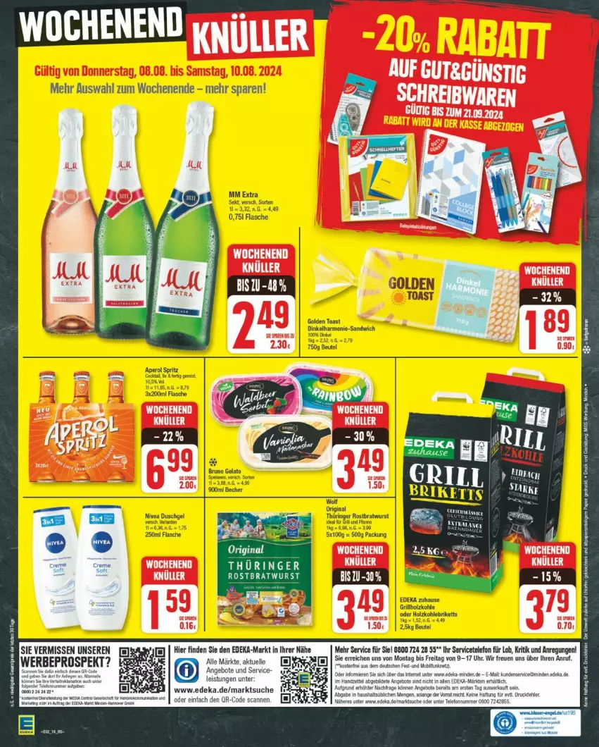 Aktueller Prospekt Edeka - Prospekte - von 05.08 bis 10.08.2024 - strona 16 - produkty: gin, schreibwaren, telefon, Ti, uhr