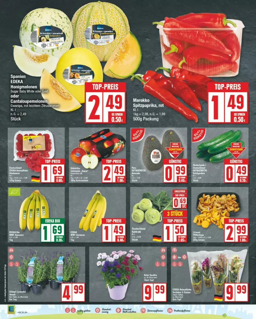 Aktueller Prospekt Edeka - Prospekte - von 05.08 bis 10.08.2024 - strona 2 - produkty: banane, bananen, bio, deka, edeka bio, eis, reis, Ti, top-preis