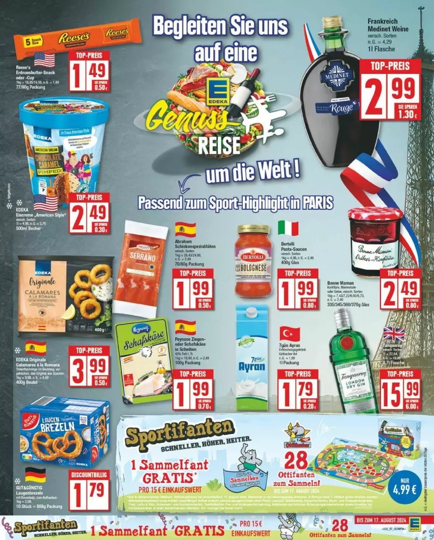 Aktueller Prospekt Edeka - Prospekte - von 05.08 bis 10.08.2024 - strona 7 - produkty: Ayran, bertolli, bonne maman, mam, pasta, pasta-sauce, rum, sauce, saucen, Ti