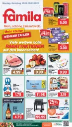 Gazetka promocyjna Famila - Prospekte - Gazetka - ważna od 26.03 do 26.03.2022 - strona 1 - produkty: angebot, angebote, aust, Becher, braten, drink, eis, elle, energy drink, flasche, grill, grillfläche, grillrost, Holz, holzkohle, holzkohlegrill, Kinder, kinder schokolade, Kohlegrill, krombache, krombacher, krombacher pils, lachs, Lachsbraten, lätta, lebensmittel, margarine, milka, milka schokolade, monster, Monster Energy, natur, pils, reis, ring, saft, schoko, schokolade, schwein, spielwaren, tafeläpfel, Tchibo, Ti, urvater, Wanne, wein