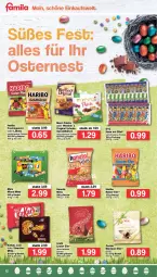 Gazetka promocyjna Famila - Prospekte - Gazetka - ważna od 26.03 do 26.03.2022 - strona 12 - produkty: beutel, eier, frucht, fruchtgummi, gin, hanuta, haribo, kitkat, Lakritz, lindor, lindt, lion, mars, marzipan, merci, oder lakritz, schoko, smarties, Spezi, Ti, zentis