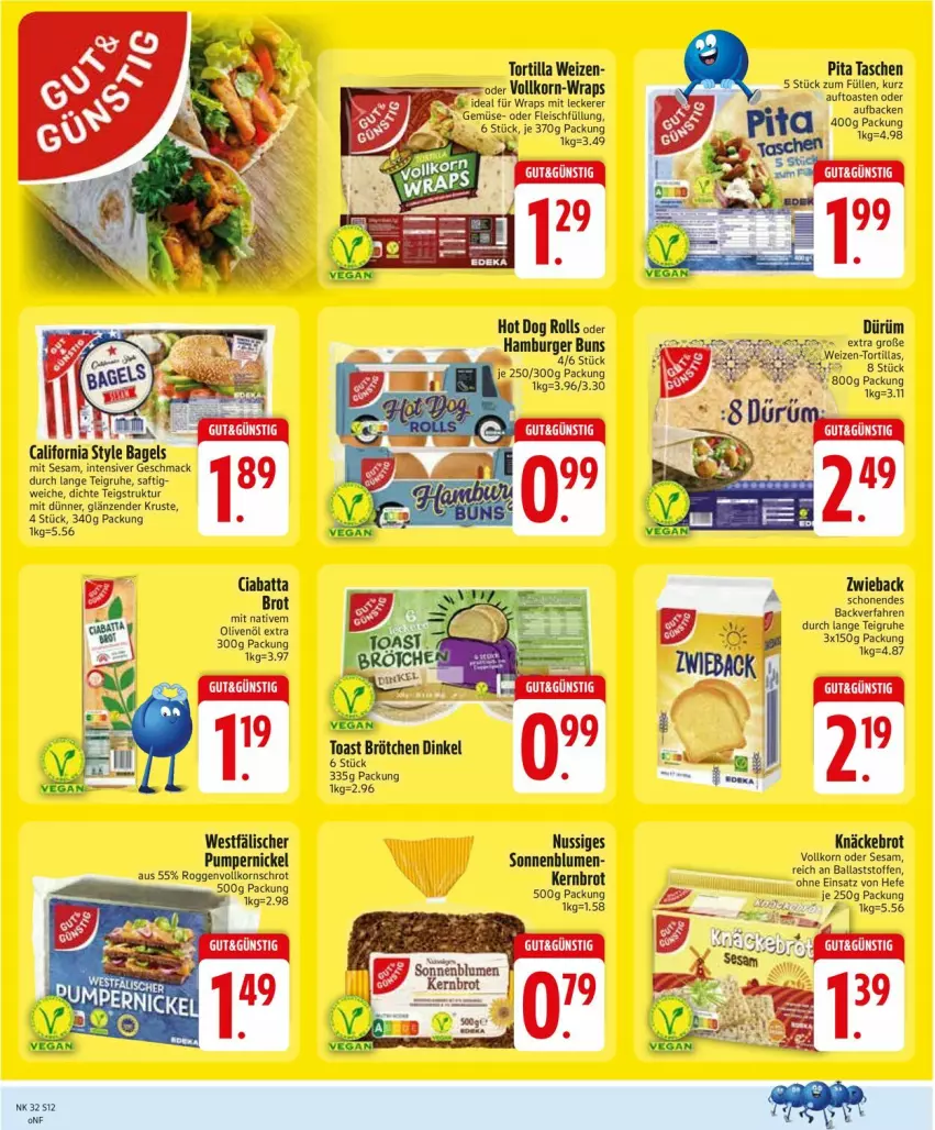 Aktueller Prospekt Edeka - Prospekte - von 04.08 bis 09.08.2025 - strona 14 - produkty: Bagel, ball, blume, blumen, brot, brötchen, burger, burger buns, ciabatta, eis, fleisch, hamburger, Hefe, hot dog, knäckebrot, korn, mac, nuss, olive, oliven, olivenöl, olivenöl extra, Pumpernickel, saft, sesam, sonnenblume, sonnenblumen, Tasche, taschen, Ti, toast, tortilla, wrap, wraps
