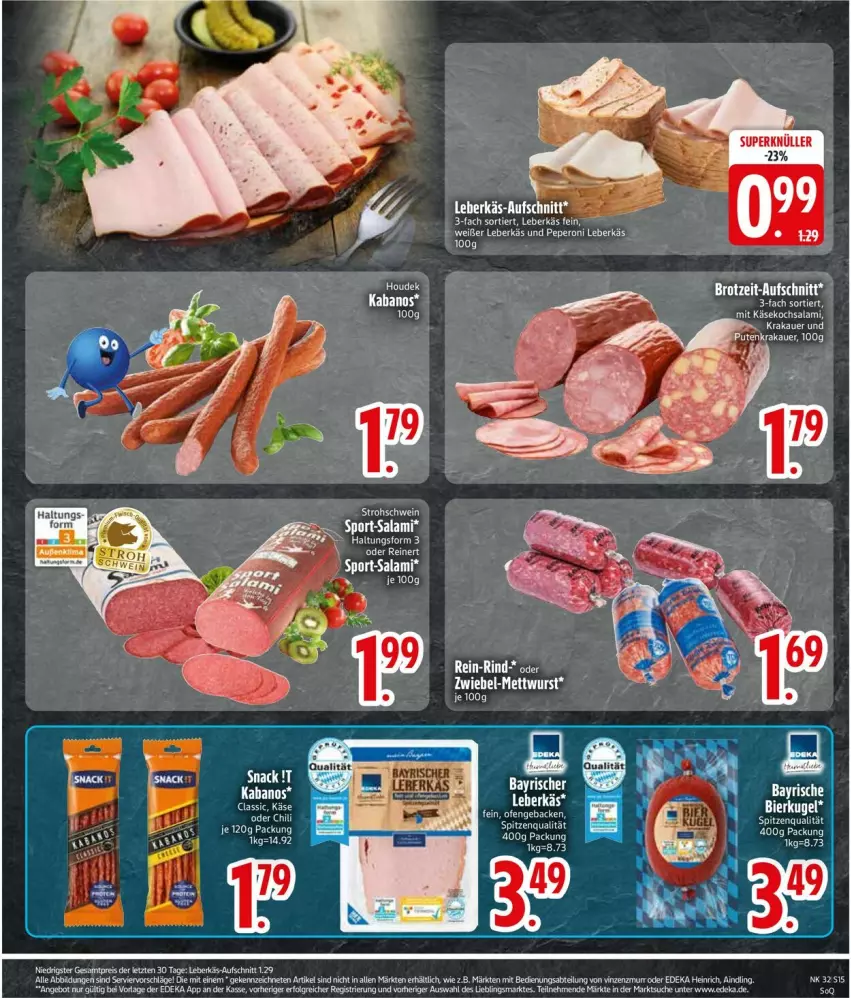 Aktueller Prospekt Edeka - Prospekte - von 04.08 bis 09.08.2025 - strona 17 - produkty: auer, aufschnitt, chili, eis, ente, kabanos, Käse, krakauer, leberkäs, pute, reis, rind, salami, schwein, snack, spitzenqualität, Ti, wein, ZTE
