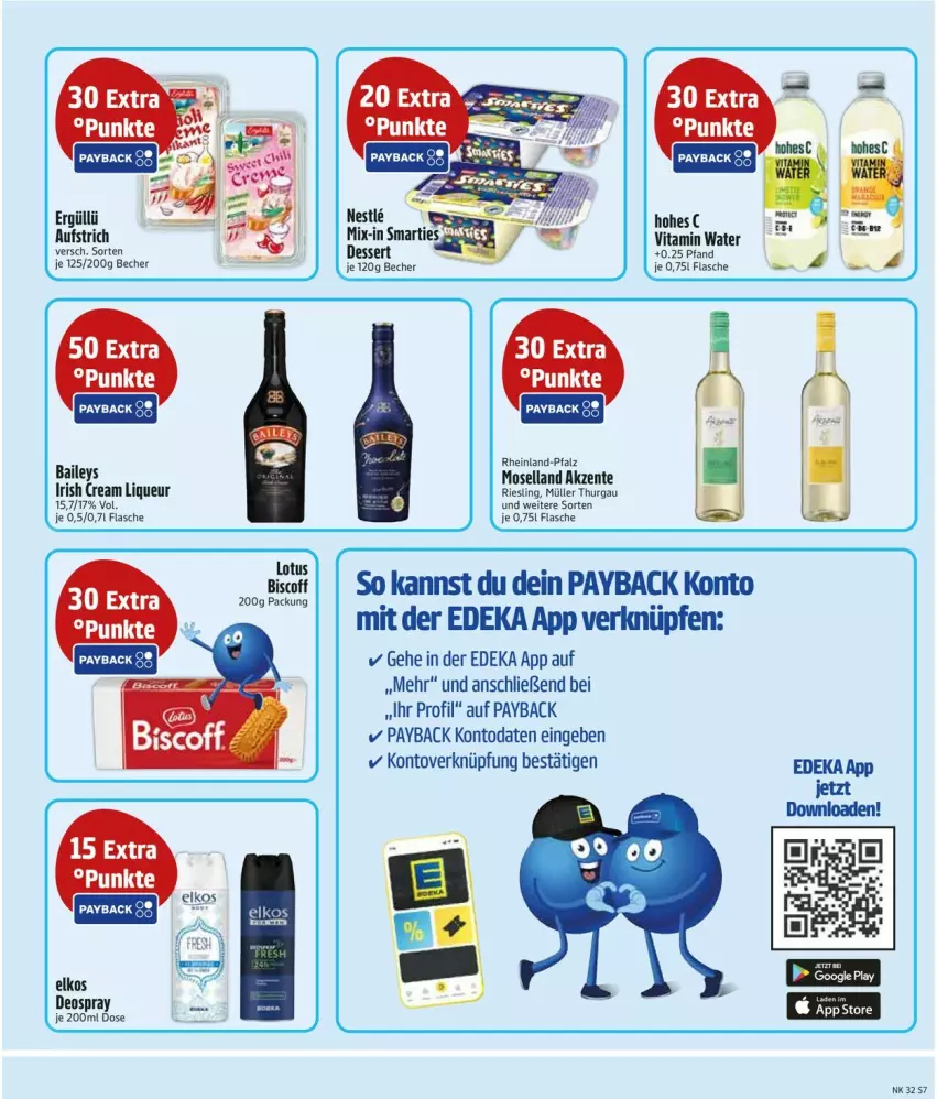 Aktueller Prospekt Edeka - Prospekte - von 04.08 bis 09.08.2025 - strona 9 - produkty: aufstrich, baileys, Becher, deka, dessert, ente, flasche, Hohes C, irish cream, liqueur, moselland, Müller, payback, riesling, smarties, Ti, vita