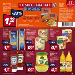 Gazetka promocyjna Real - Real Handzettel - Gazetka - ważna od 08.01 do 08.01.2022 - strona 13 - produkty: Ben’s Original, beutel, butter, coupon, coupons, De Cecco, ecco, eis, ente, erde, express-reis, flasche, gin, heinz, kartoffel, ketchup, Knödel, knorr, kochbeutel, Kühne, kühne senf, mac, mars, olive, oliven, olivenöl, pfanni, püree, rapsöl, Rauch, reis, senf, sofort-rabatt, teigwaren, telefon, Ti, Tiere, tomato al gusto, tomato ketchup, uhr