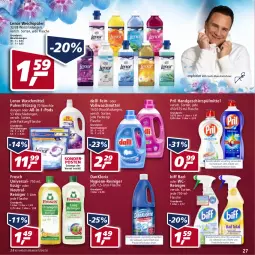 Gazetka promocyjna Real - Real Handzettel - Gazetka - ważna od 08.01 do 08.01.2022 - strona 27 - produkty: Bad, biff, dalli, danklorix, eis, essig, flasche, Frosch, geschirr, geschirrspülmittel, hygiene-reiniger, lenor, lenor waschmittel, lenor weichspüler, Pods, pril, reiniger, reis, Ria, spülmittel, vollwaschmittel, waschmittel, weichspüler