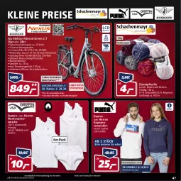 Gazetka promocyjna Real - Real Handzettel - Gazetka - ważna od 08.01 do 08.01.2022 - strona 47 - produkty: akku, Bau, baumwolle, dell, drehgriffschalter, eier, eis, Elektro, elle, ente, Fahrrad, Kapuzensweatshirt, leine, Markenunterwäsche, Mode, nexus, preis für vormontierte räder, reis, rücktrittbremse, rum, rwe, Schal, shimano, shirt, Sweatshirt, teller, Ti, Tiere, Unterwäsche, wolle