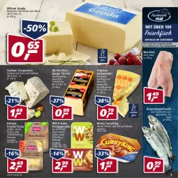 Gazetka promocyjna Real - Real Handzettel - Gazetka - ważna od 08.01 do 08.01.2022 - strona 7 - produkty: angebot, angebote, aqua, aus dem kühlregal, burger, curry, deutscher schnittkäse, eis, elle, emmentaler, fertiggericht, fertiggerichte, filet, fisch, forelle, Frische Pasta, frischfisch, galbani, gorgonzola, gouda, hartkäse, hilcona, Käse, kühlregal, LG, meica, milch, milram, pasta, regal, reis, rel, schnittkäse, Ti, Tilsiter, Wels