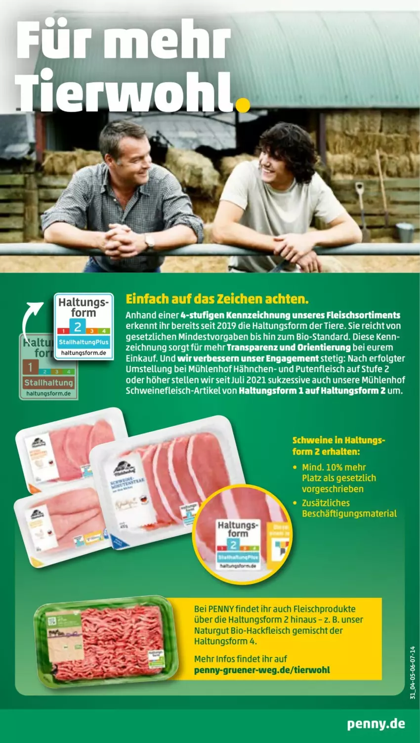 Aktueller Prospekt Penny - Prospekte - von 21.02 bis 26.02.2022 - strona 5 - produkty: bio, eis, elle, fleisch, LG, pute, Putenfleisch, schwein, schweine, schweinefleisch, Ti, Tiere, wein, weine