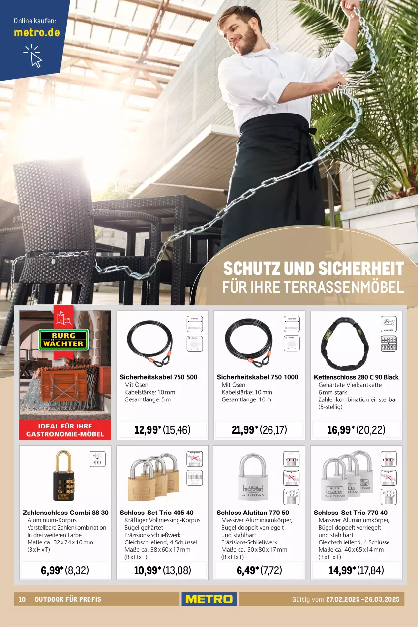 Aktueller Prospekt Metro - Outdoor für Profis - von 27.02 bis 26.03.2025 - strona 10 - produkty: eis, elle, garnitur, glasplatte, HP, kissen, latte, LG, Metro, möbel, reis, Rückenkissen, sessel, Sofa, Ti, tiefpreis, tisch, tischplatte