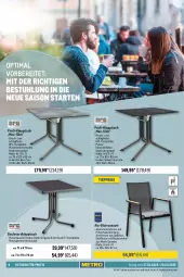 Gazetka promocyjna Metro - Outdoor für Profis - Gazetka - ważna od 26.03 do 26.03.2025 - strona 6 - produkty: aluminiumgestell, armlehnen, bambus, Bistrotisch, eis, Holz, HP, kissen, klapptisch, kunststoffgeflecht, latte, LG, Metro, nivea, reis, rückenlehne, sessel, sitzkissen, stapelsessel, stuhl, Ti, tiefpreis, tisch, tischplatte