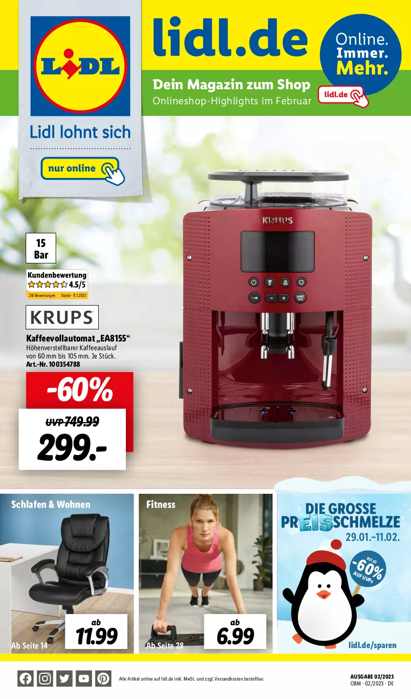 Aktueller Prospekt Lidl - Aktuelle Onlineshop-Highlights - von 01.02 bis 28.02.2023 - strona 1 - produkty: auto, kaffee, kaffeevollautomat, magazin, ndk, Ti