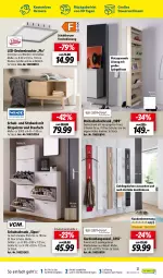 Gazetka promocyjna Lidl - Aktuelle Onlineshop-Highlights - Gazetka - ważna od 28.02 do 28.02.2023 - strona 21 - produkty: auer, Bank, decke, deckenleuchte, fernbedienung, Garderobe, kleid, kleider, korb, led-deckenleuchte, Leuchte, paar schuhe, paneel, Ria, Schal, Schrank, schuhe, schuhschrank, sitzbank, spiegel, Ti