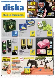 Gazetka promocyjna Diska - Prospekte - Gazetka - ważna od 16.09 do 16.09.2023 - strona 1 - produkty: aktionspreis, angebot, angebote, bier, butter, deka, eis, frucht, fruchtsaft, getränk, jever, kaffee, lachs, mac, Nektar, nuss, prodomo, reis, Ria, saft, salz, Schal, Schale, Schleich, schwein, schweine, Schweinelachs, Streichzart, tafeltrauben, Ti, trauben, weihenstephan, wein, weine, ZTE